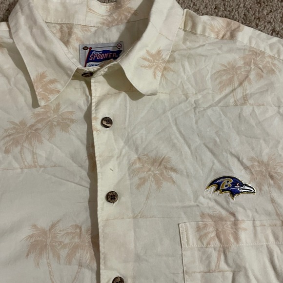 reyn spooner Other - Reyn Spooner NFL Ravens Hawaiian Shirt Palm Trees Button Up Size XL